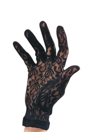 Rubies 10339 Black Lace Gloves