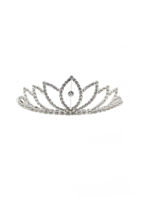 Peaked Tear Drop Rhinestone Tiara