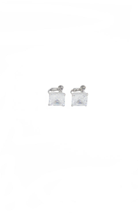 Square Clip On Earrings