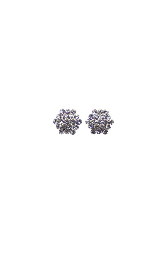 EA027 Clear Cluster Pierced Earrings