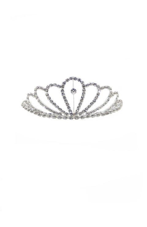 Rounded Rhinestone Peaks Tiara