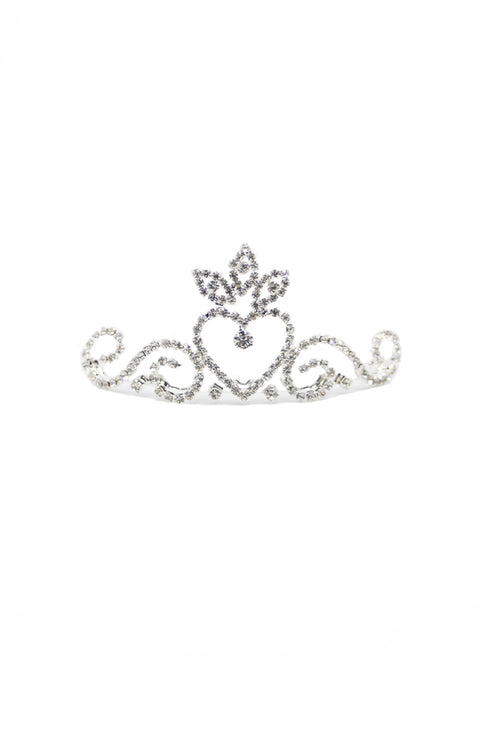Large Heart & Peaks Rhinestone Tiara