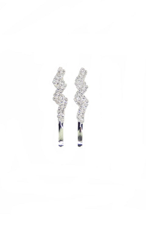 Zig Zag Rhinestone Barrette