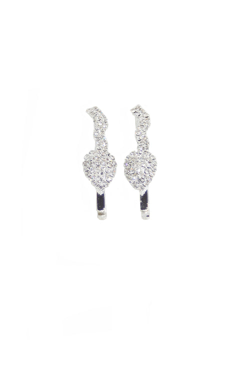 Spade Spiral Rhinestone Barrette