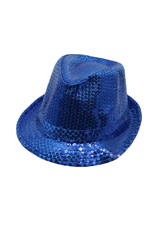 Sequin Fedora Hat H138660 Royal