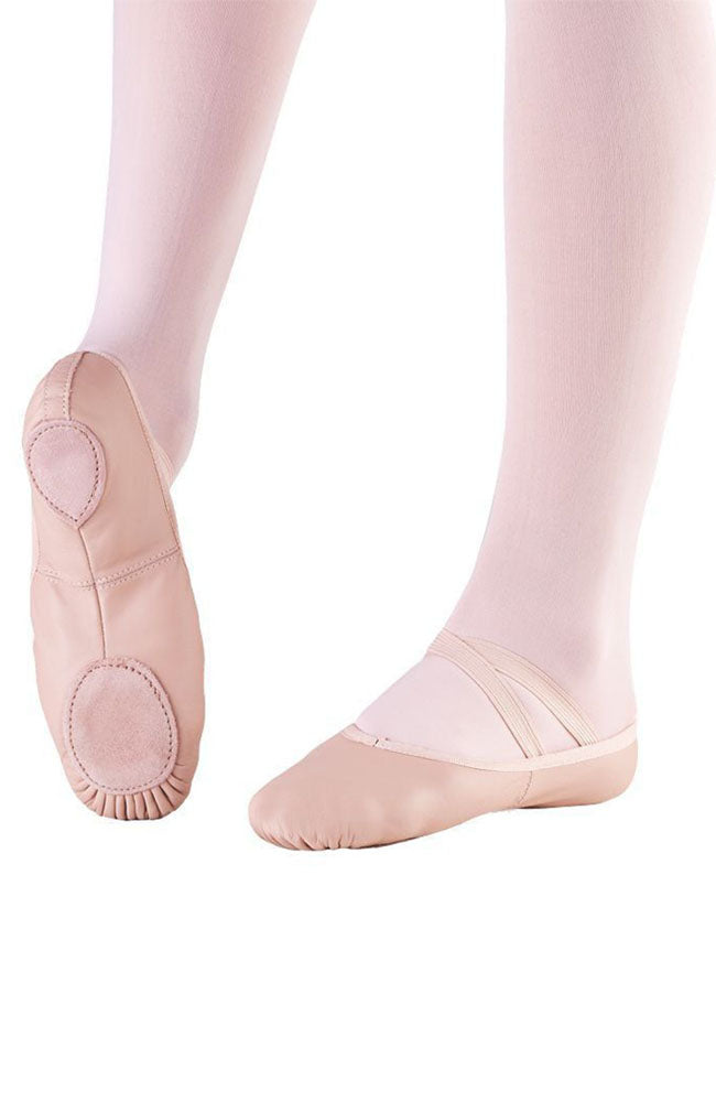 So Danca BA17 Adult Pink Leather Split Sole Ballet Slippers