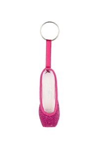 So Danca KC40G Hot Pink Glitter Pointe Shoe Keychain