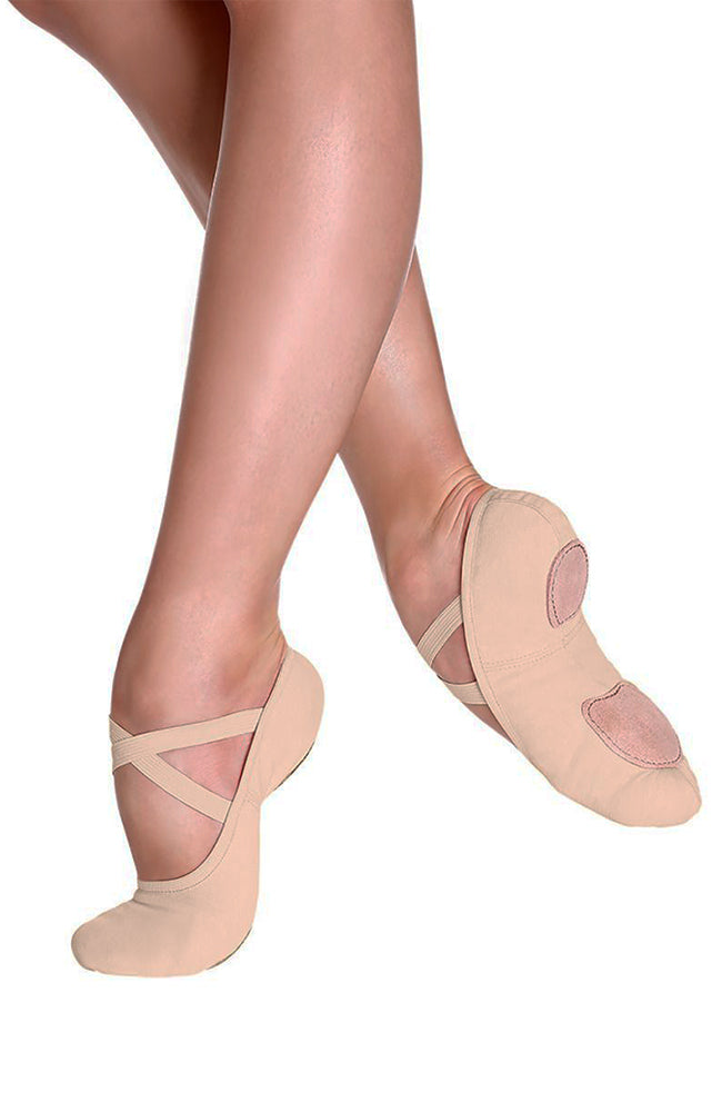 So Danca SD16 Adult Nude Canvas Split Sole Ballet Slippers
