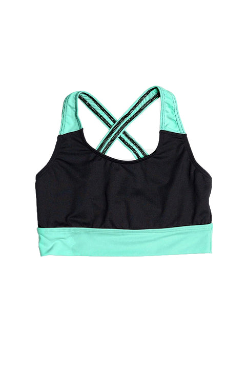 So Danca SL144 Layla Black Mint Crop Top
