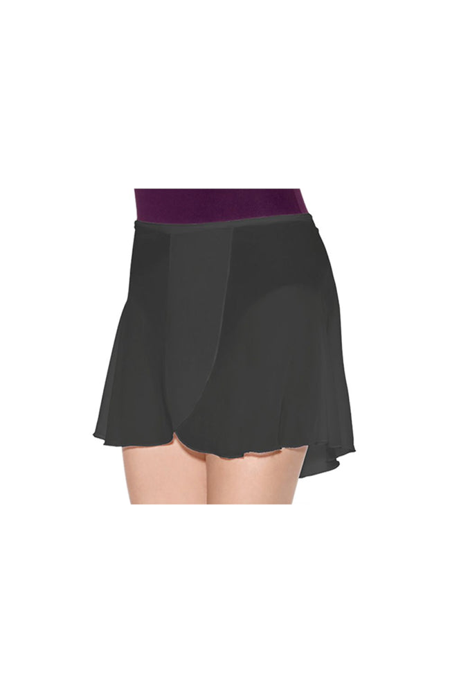 So Danca SL66 Semi Sheer Wrap Skirt Black