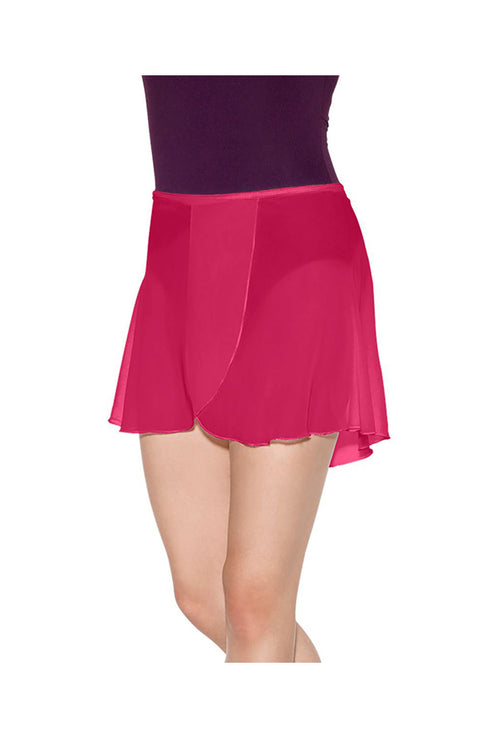 So Danca SL66 Semi Sheer Wrap Skirt Burgundy