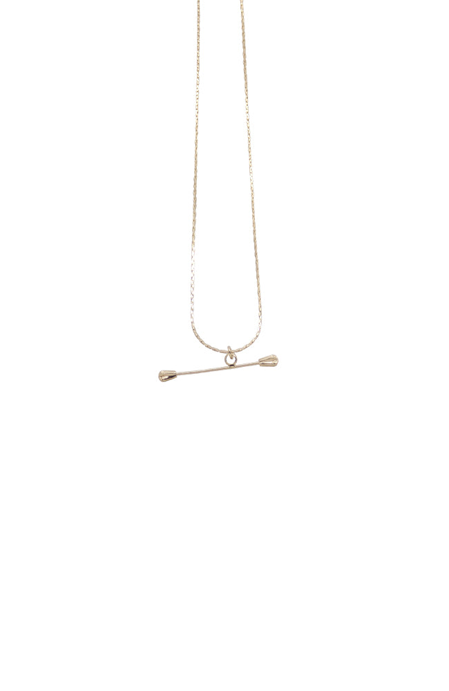 Star Line Baton SSNecklace Gold