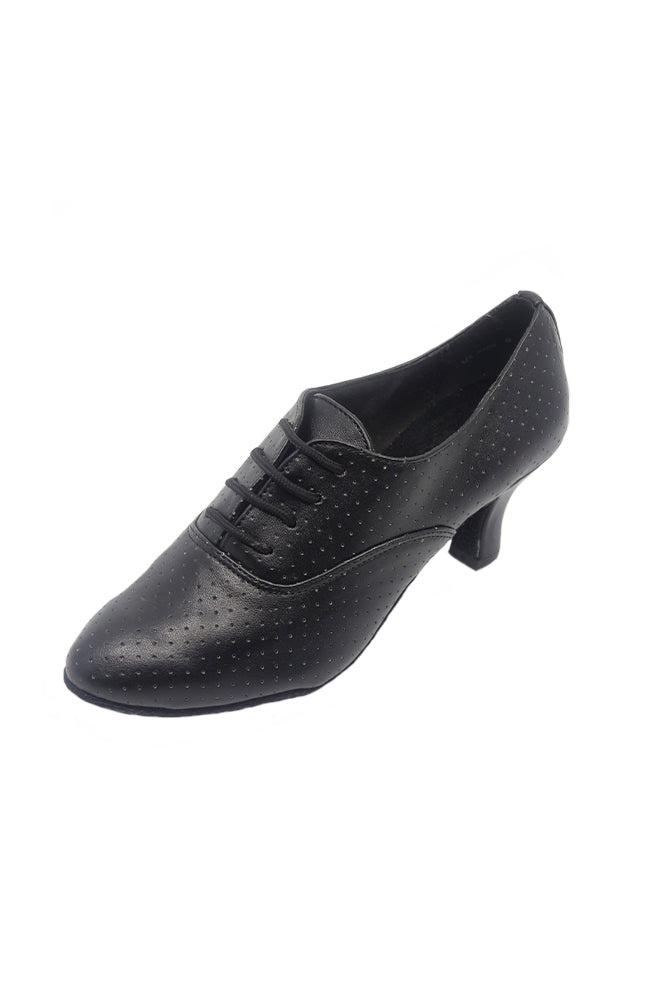 Stephanie 11002-11 2 Inch Black Leather Professional Practice Shoe