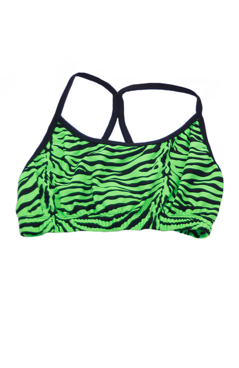 Trendy Trends 031JR Trendy Trends Zebra Bra Top Green