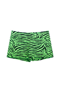 Trendy Trends 7018JR Adult Zebra Print Shorts Green