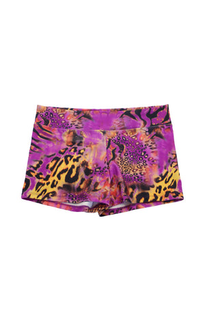 Trendy Trends 7096JR Adult Purple Wild Cat Booty Shorts