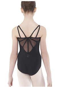 Wear Moi Caprice Mesh Back Camisole Strapped Bodysuit Black Back