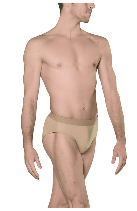 Wear Moi Mens Full Seat Dance Belt Dark Beige